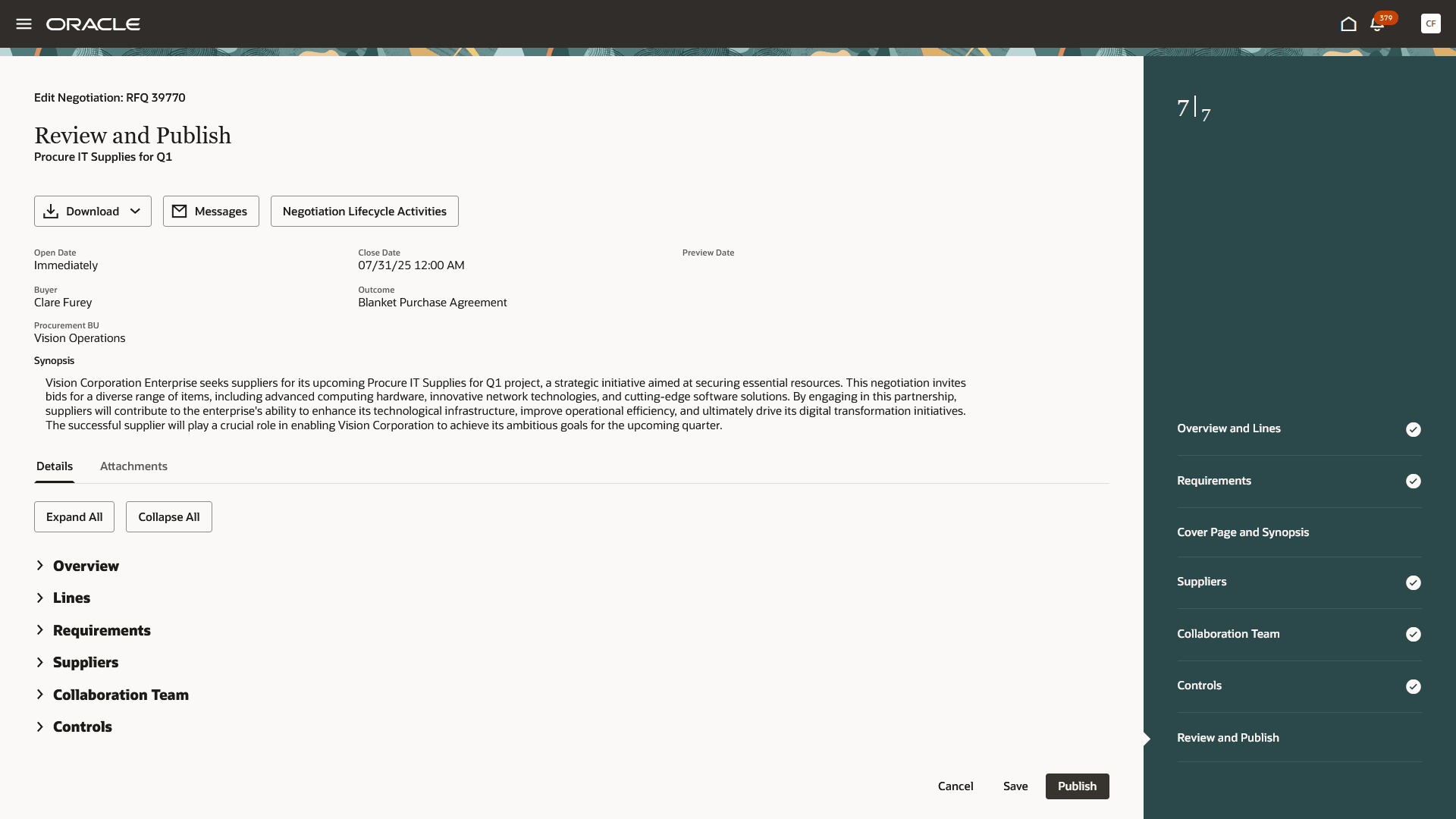 Review and Publish