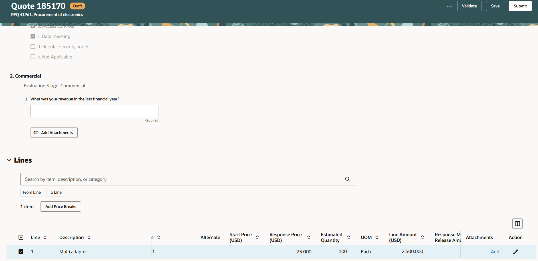 Create surrogate response in Commercial stage