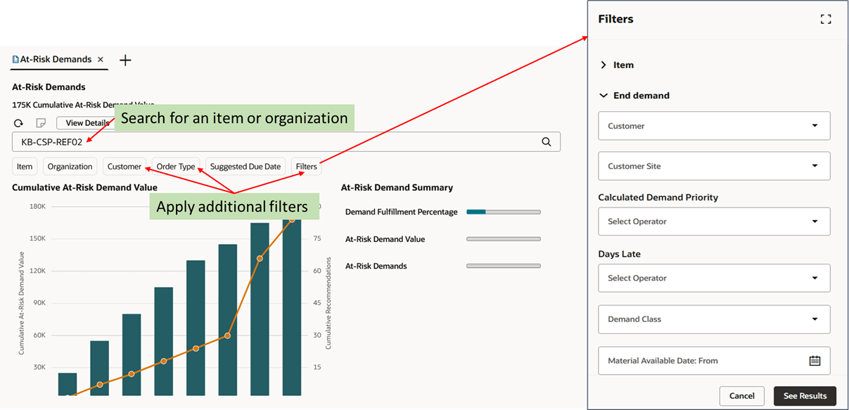 At-Risk Demands: Search Feature