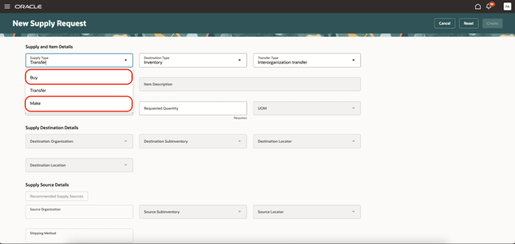 Home Page > Supply Chain Execution > Supply Chain Orchestration > Supply Requests