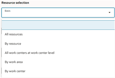 Resource Selection Basis Values