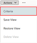 Criteria Action