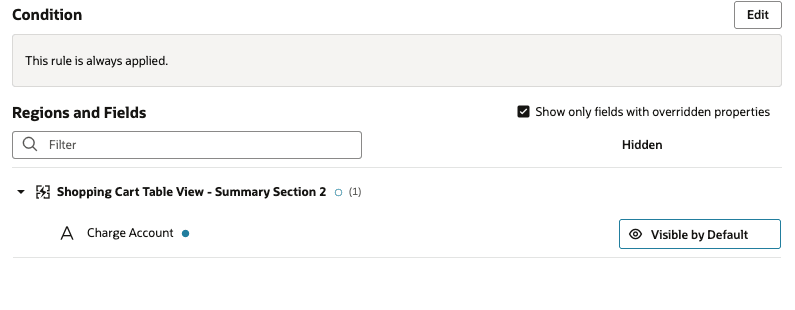 Use Extensibility to make Charge Account Visible by Default