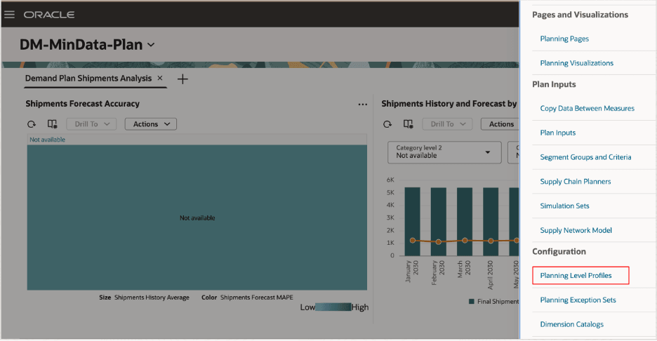 Actions Drawer for Demand Plan