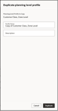 Drawer Named Duplicate Planning Level Profile