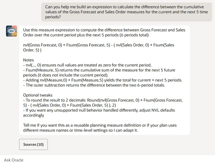 Example Question and Response