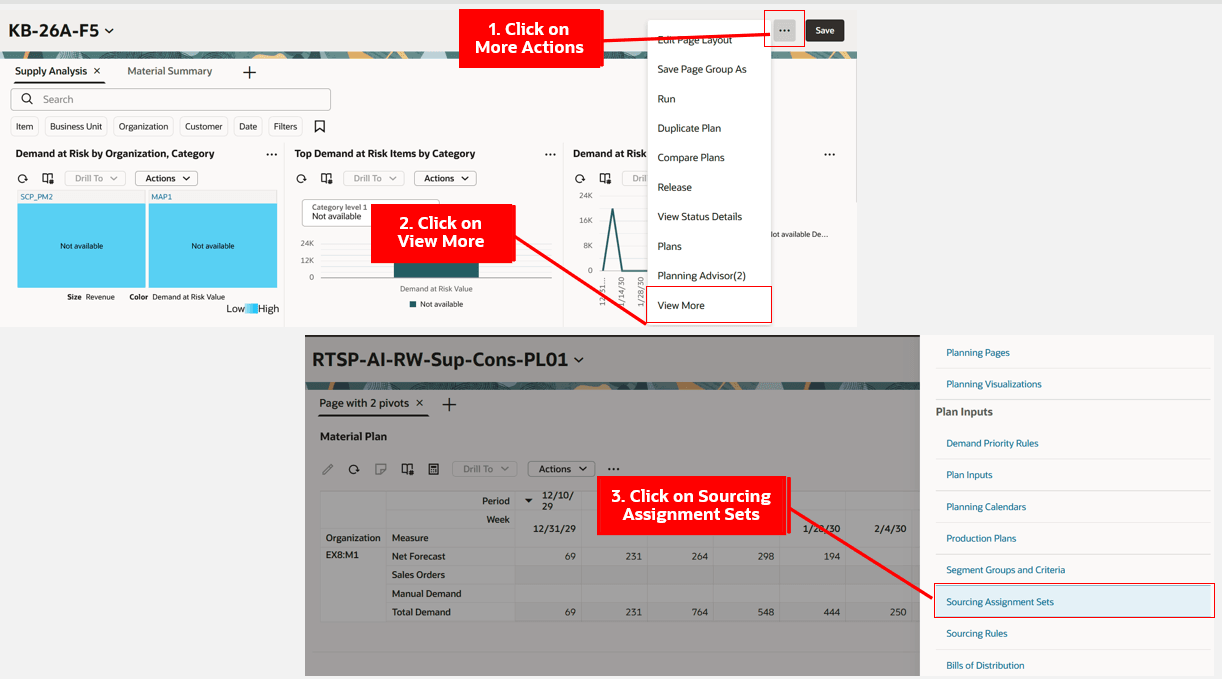 Navigate to Assignment Sets Page