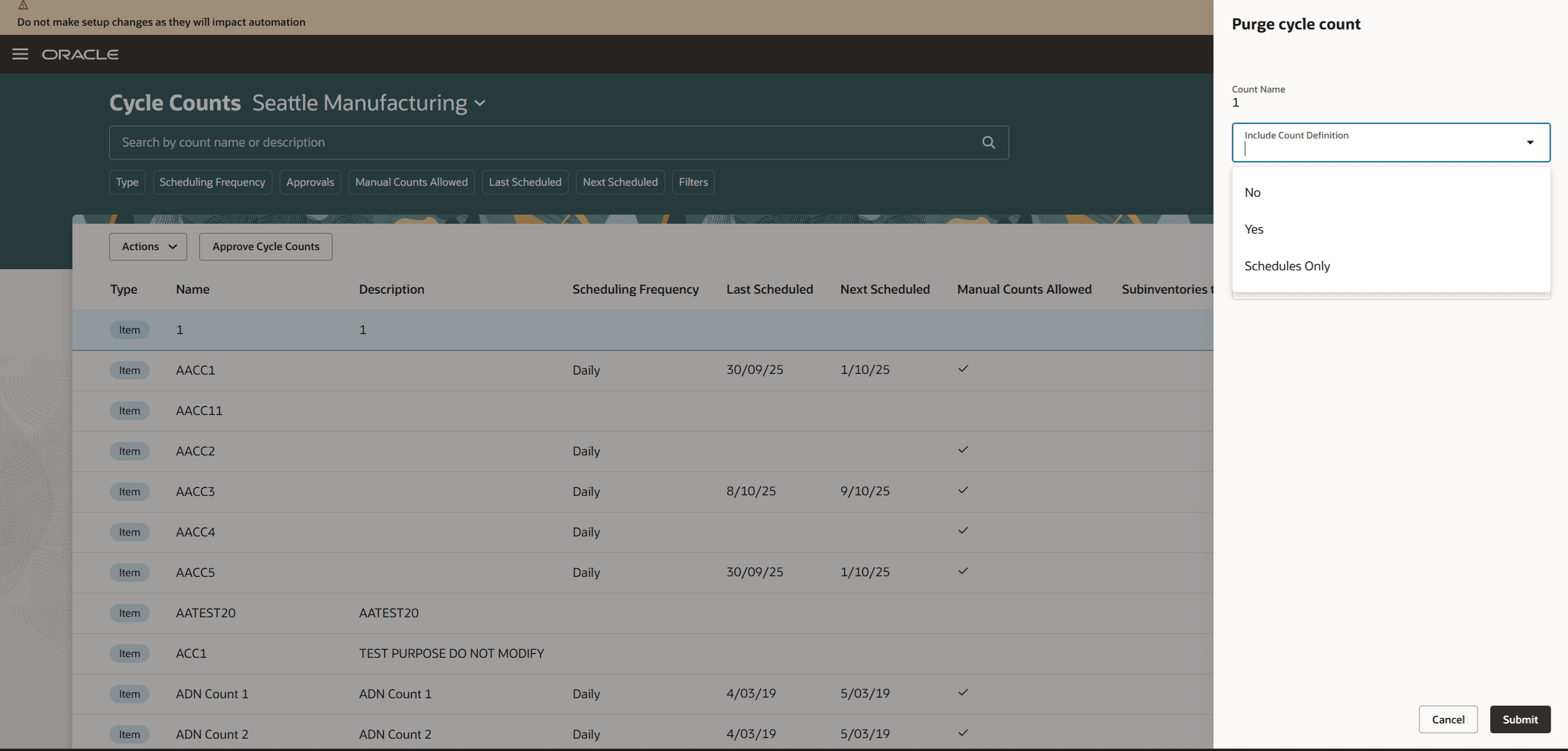 Cycle Counts Redwood page