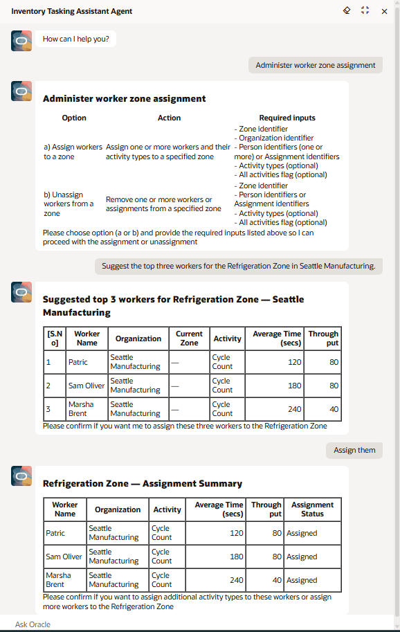 Zone Worker Assignment