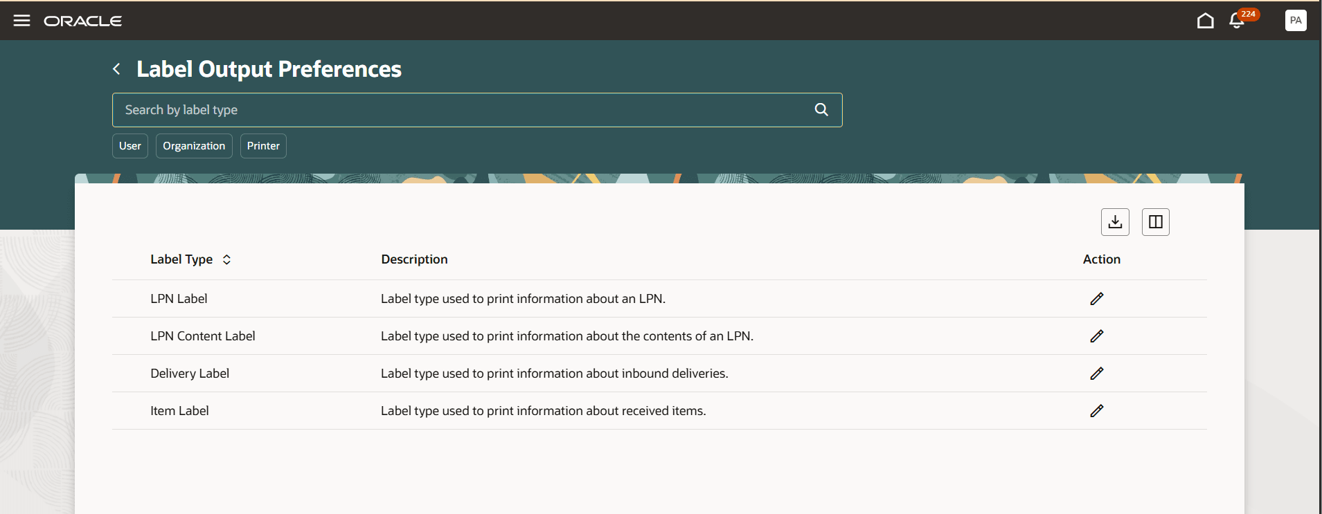 Label Output Preferences