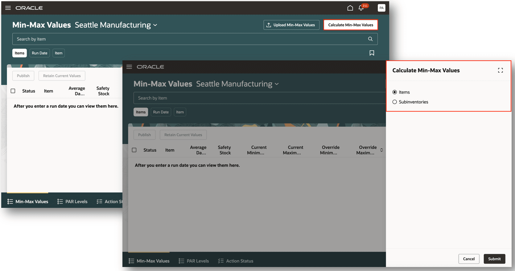 Calculate Min-Max Values