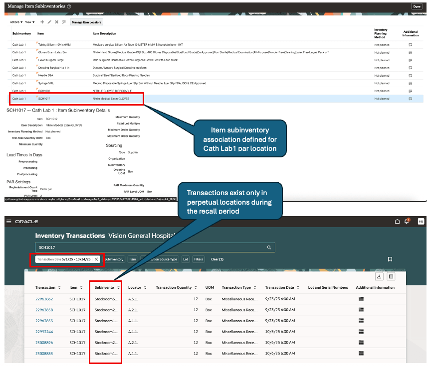Transactions for perpetual locations