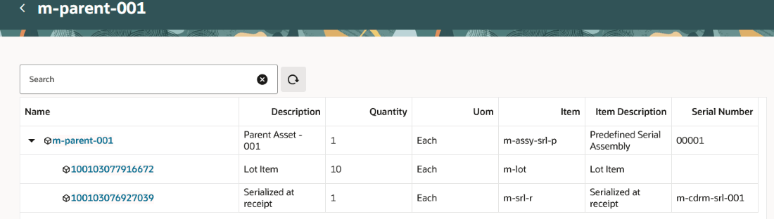 View Physical Hierarchy (Cube Icons Only) for a Specific Asset