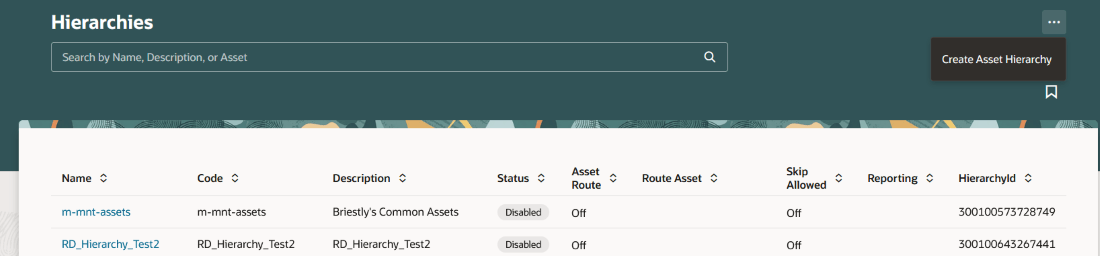 Create Asset Hierarchy