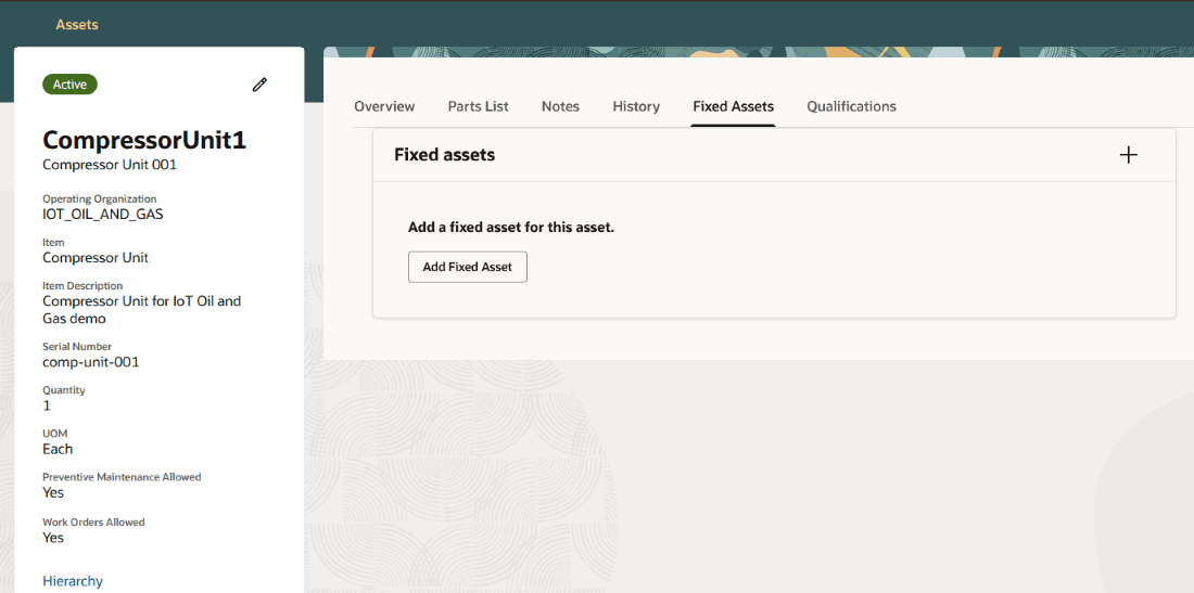 Asset Information Management: Fixed Assets