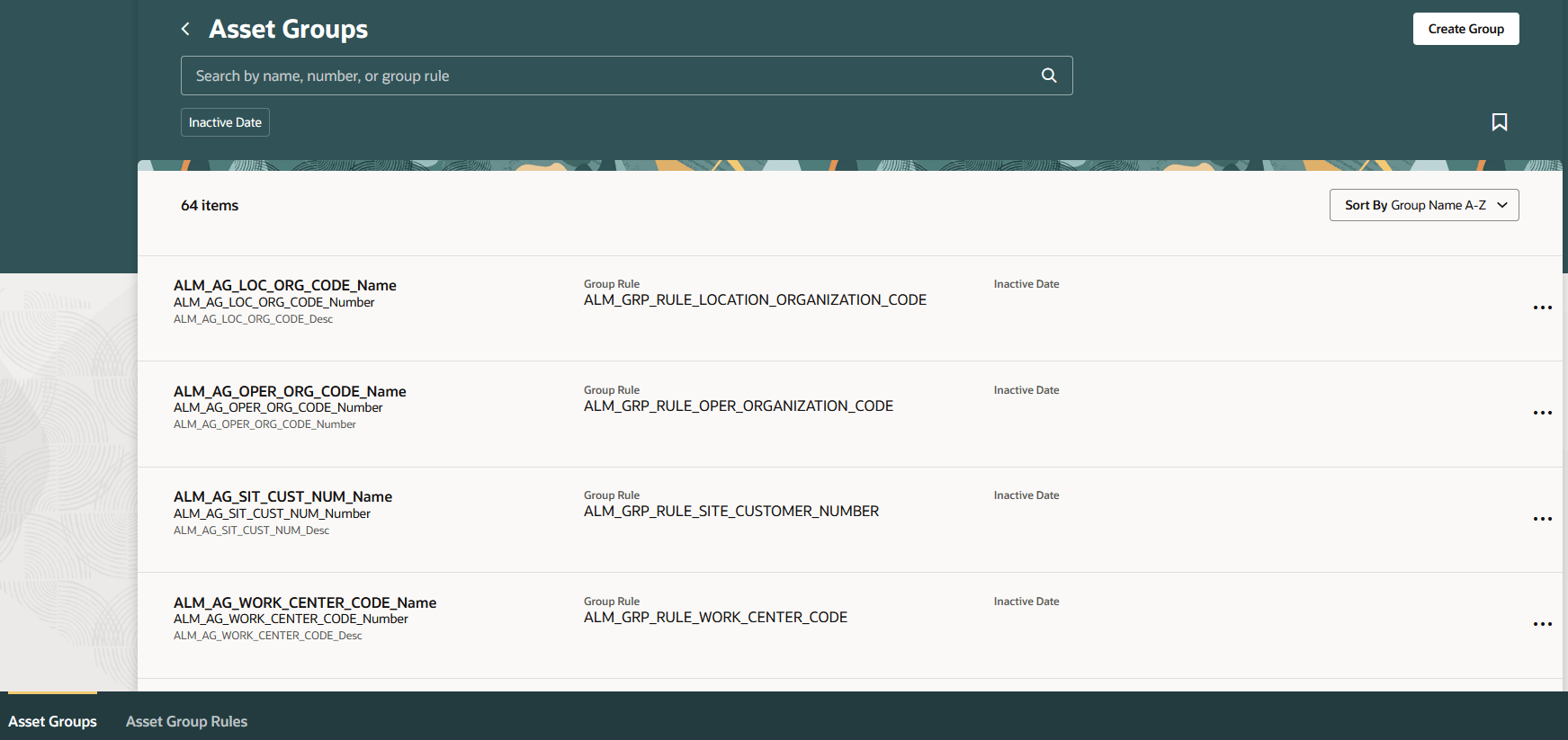 Asset Groups Redwood Page