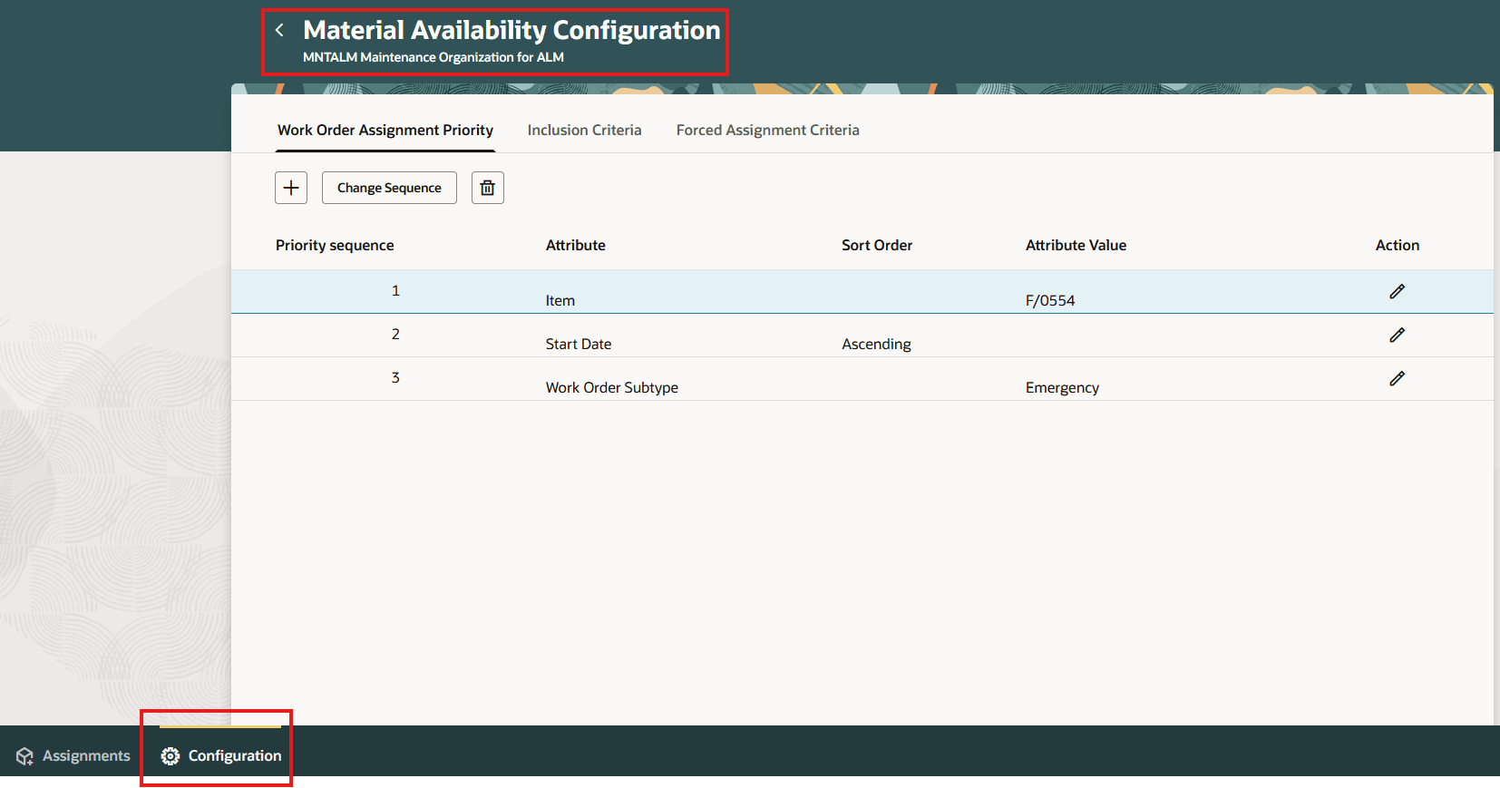 Material Availability Rules Configuration