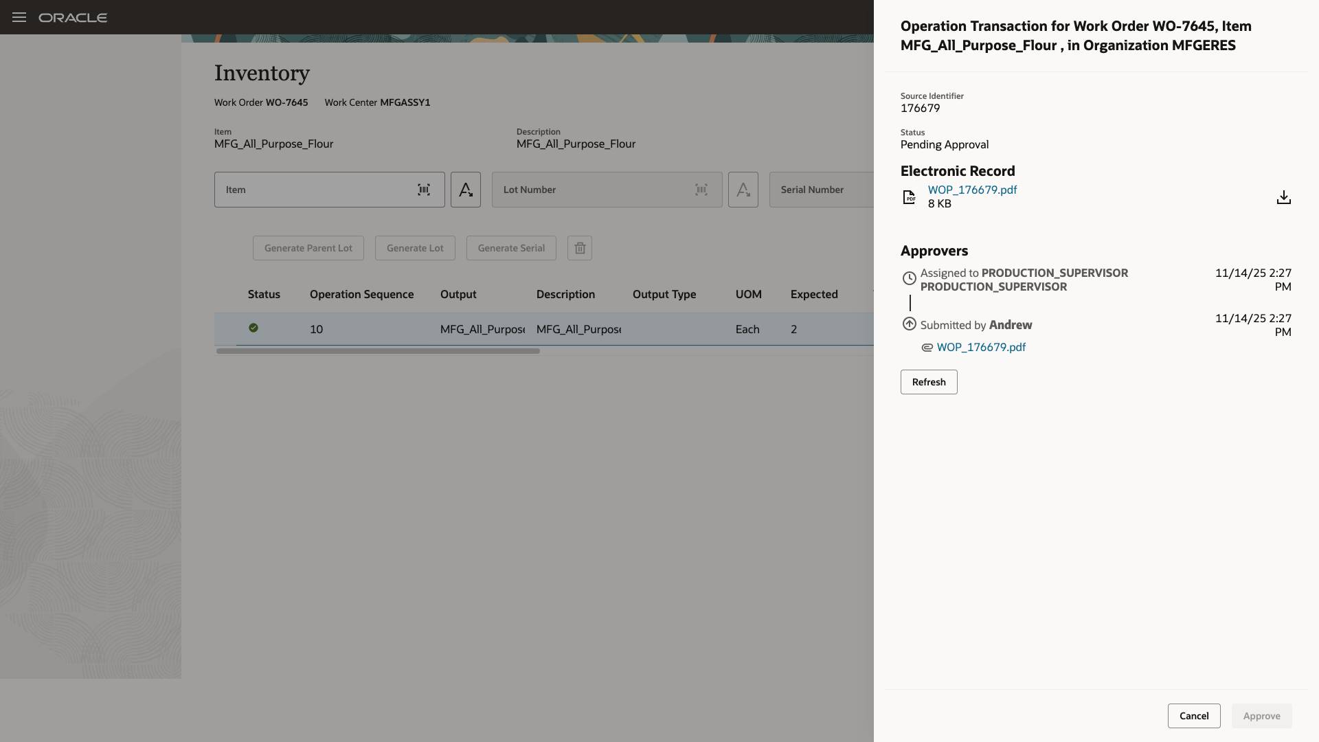 Operator Awaiting Approval