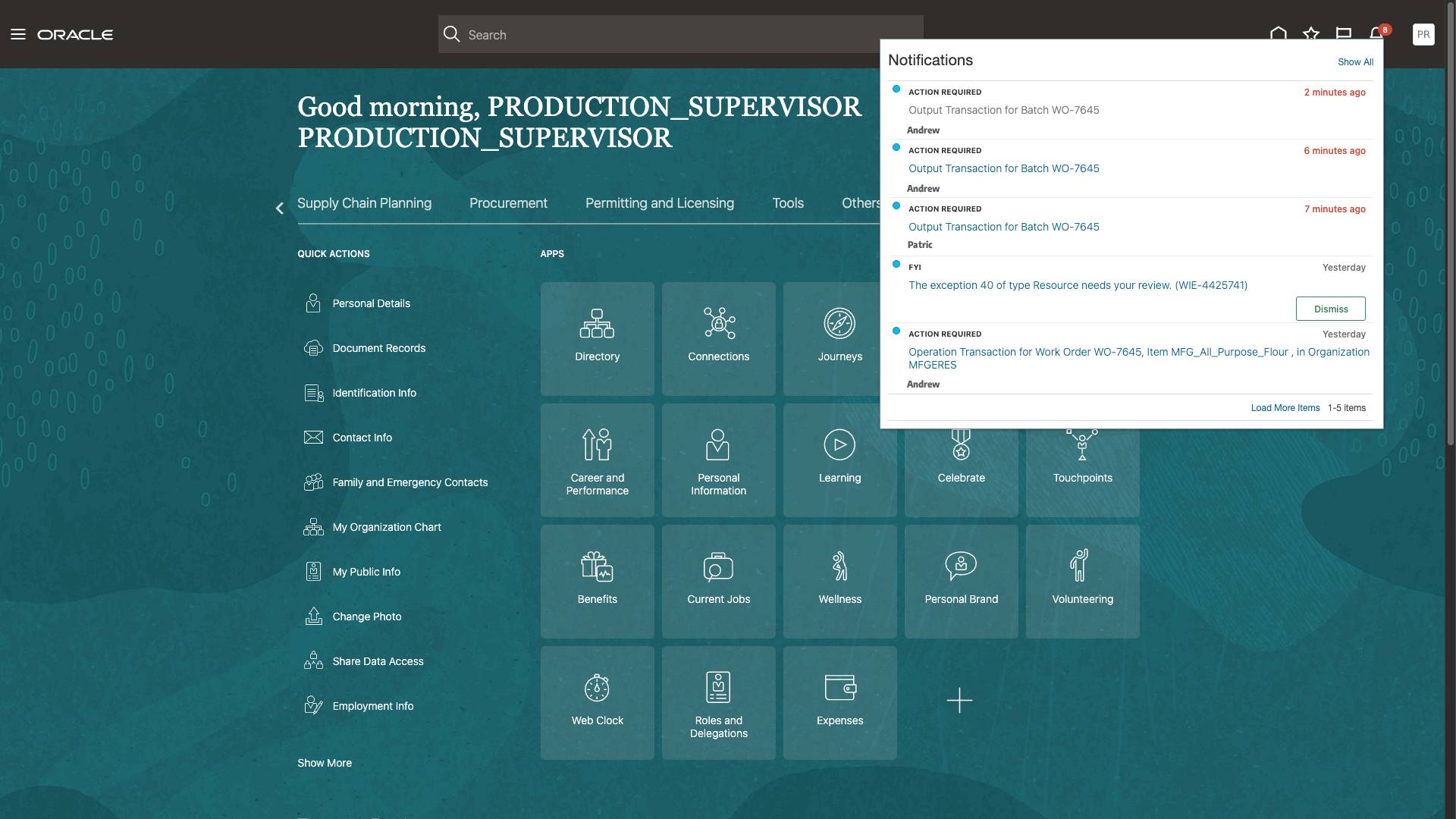 Approver Receives Notification for Approval of Output Transaction