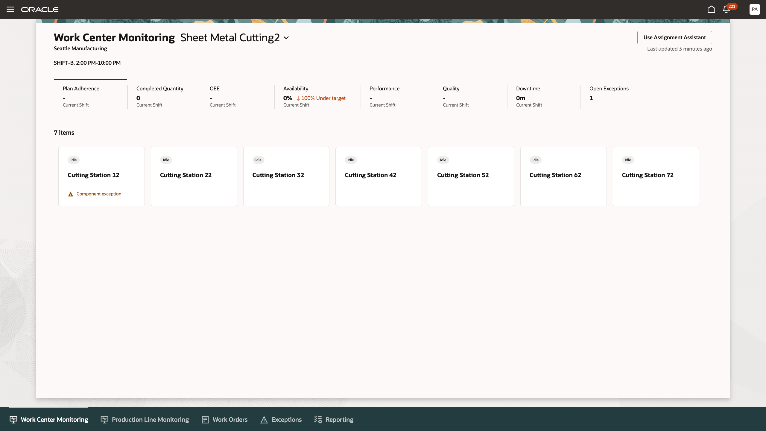 Launch Assignment Assistant from Production Monitoring Page