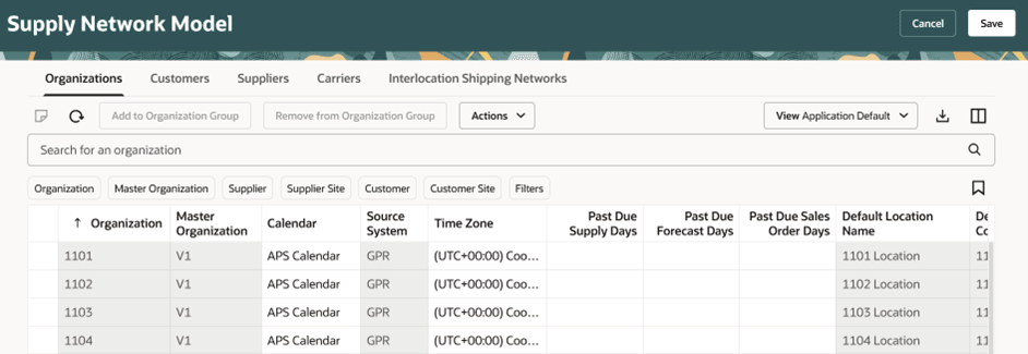 Supply Network Model