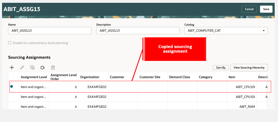 Copied Sourcing Assignment