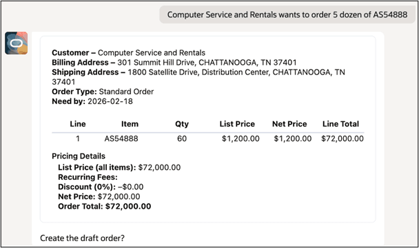 Order with expanded details.