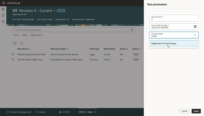 Test Configurator Model