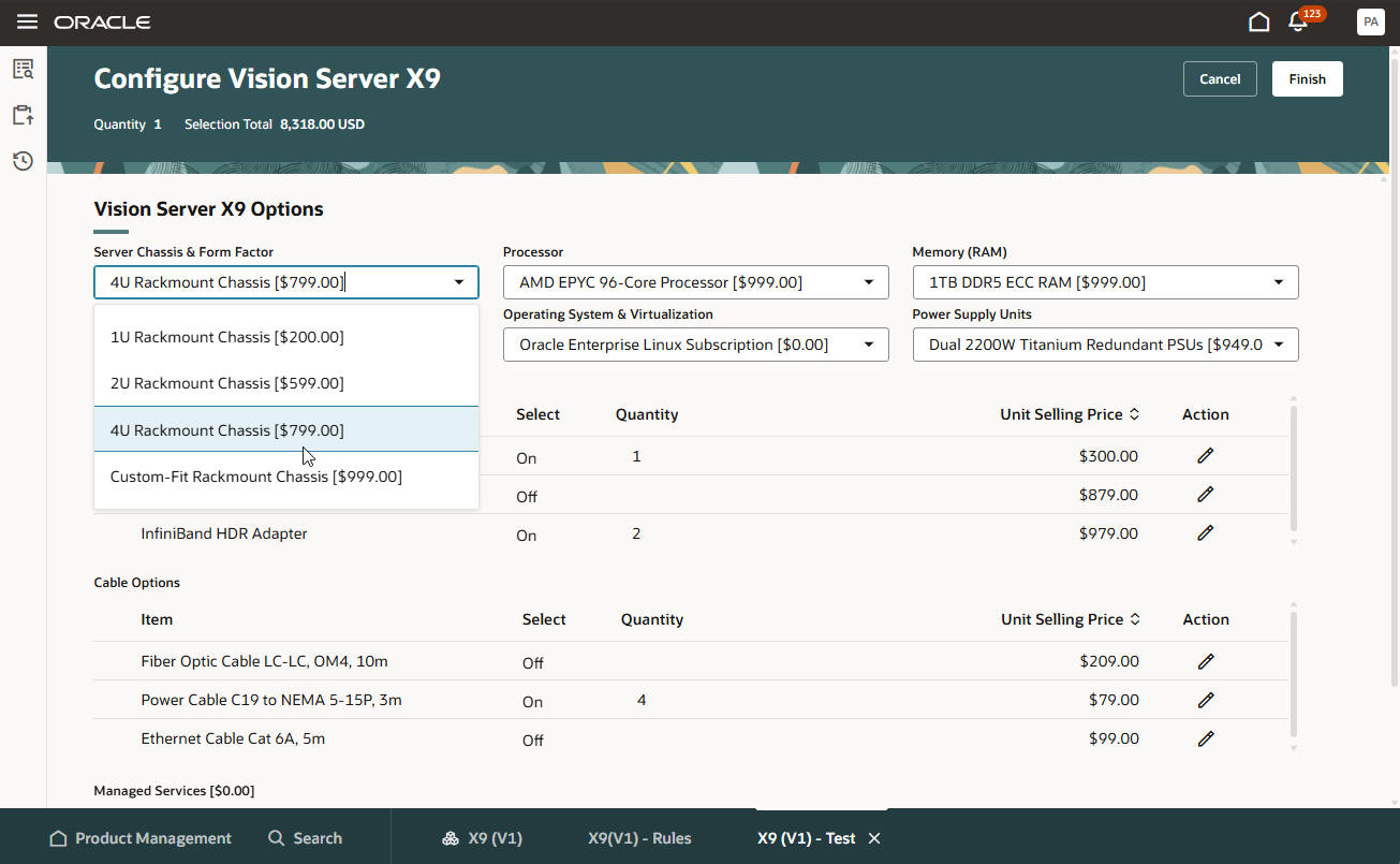 Pricing in Configurator Runtime