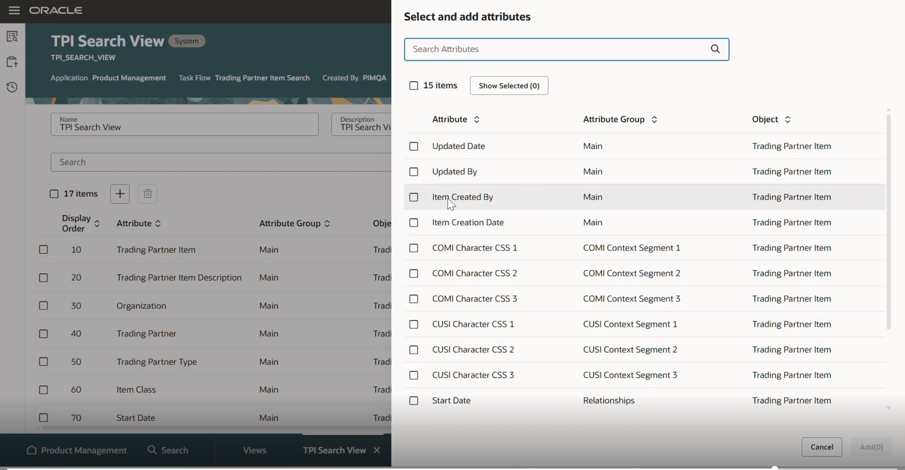 Add Attributes to View