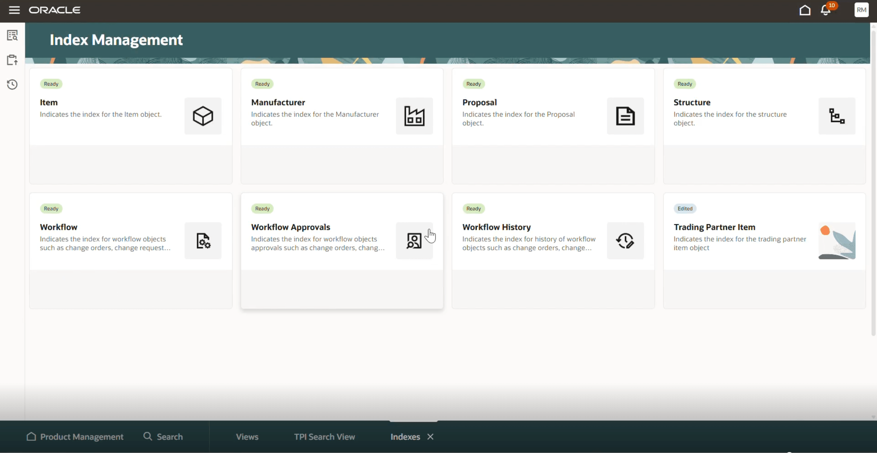Configure Index for Trading Partner Item