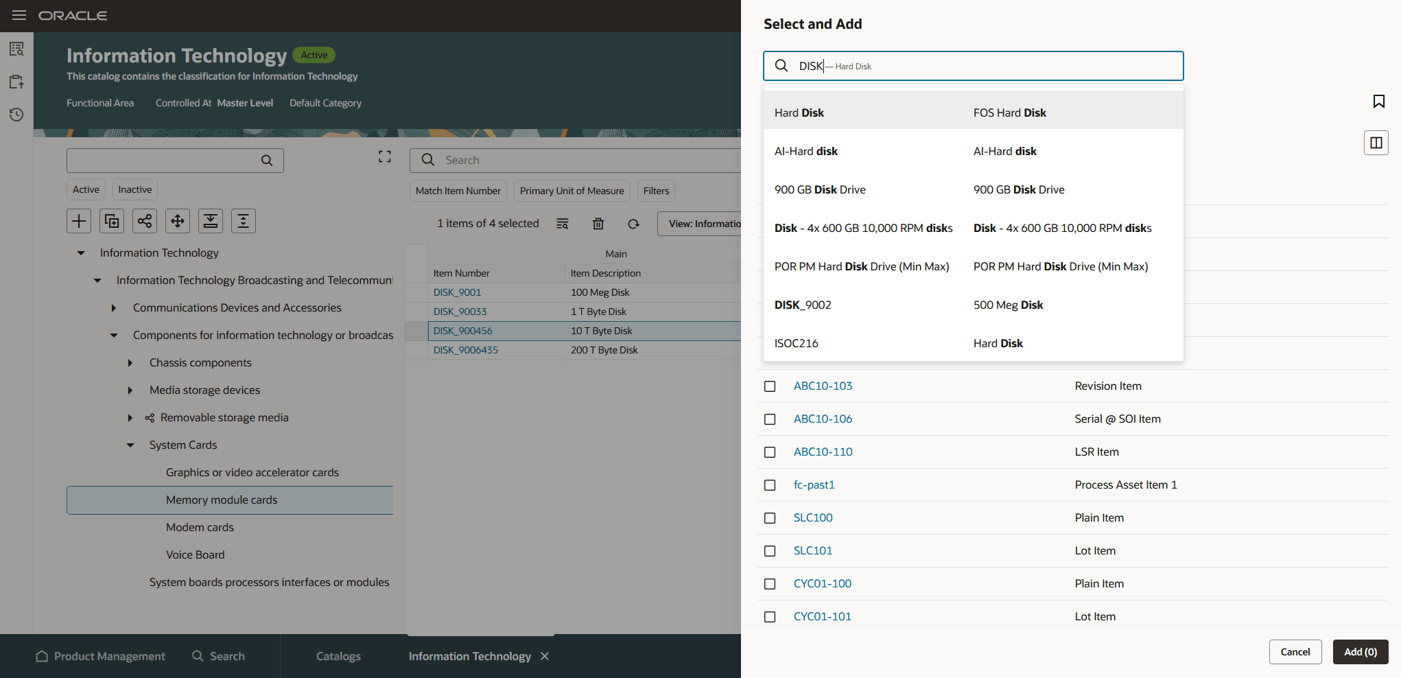 Add Item Category Assignments