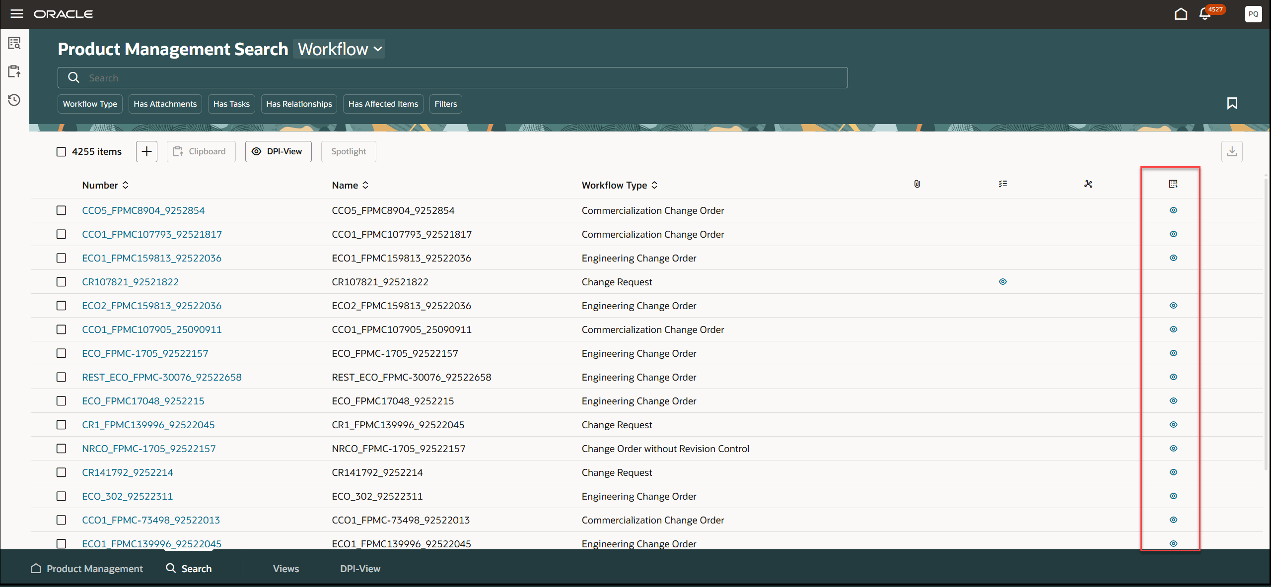 Data Presence Indicators in Workflow Search Results