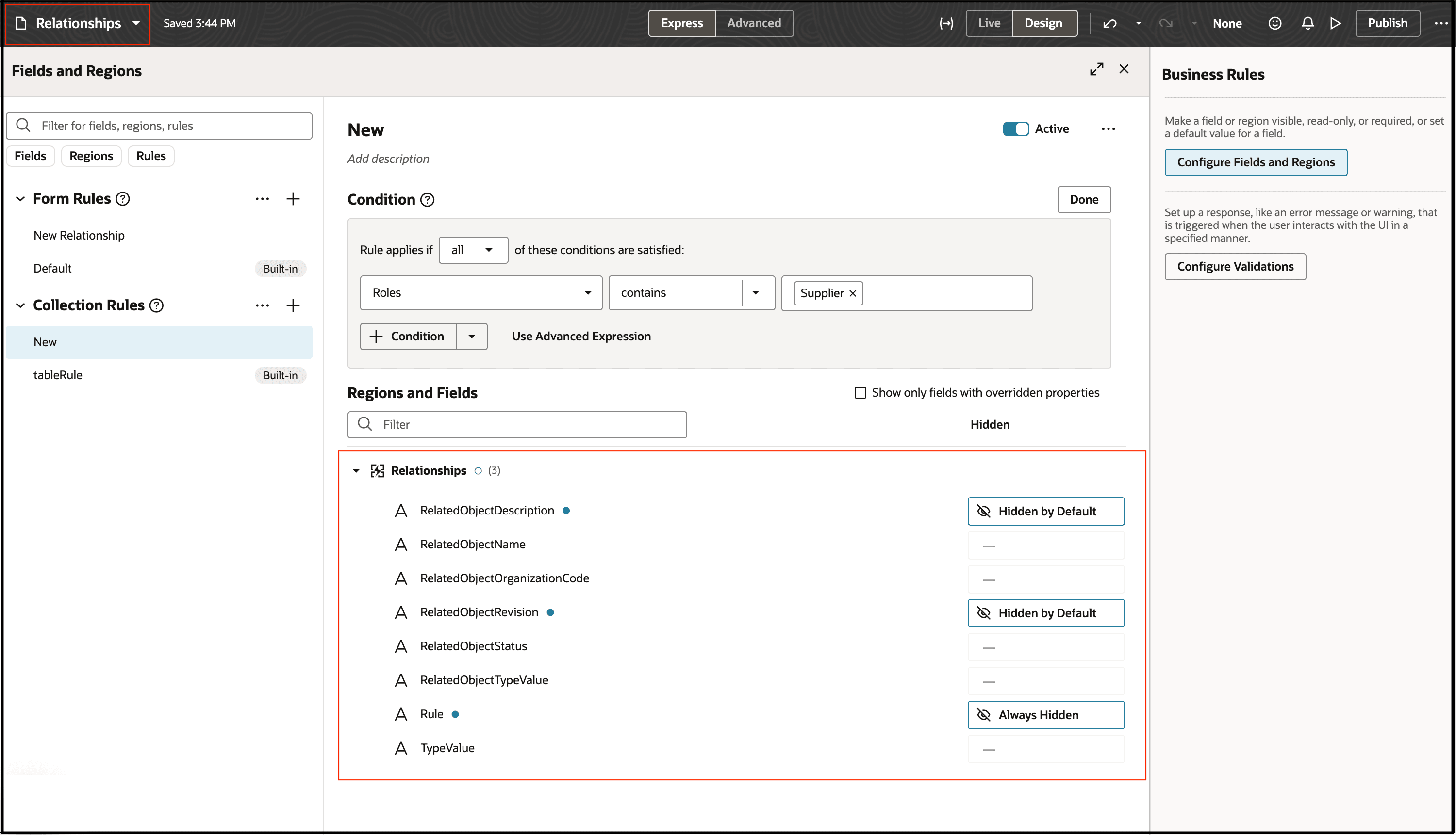 Configure Rules for a Relationship on Workflow