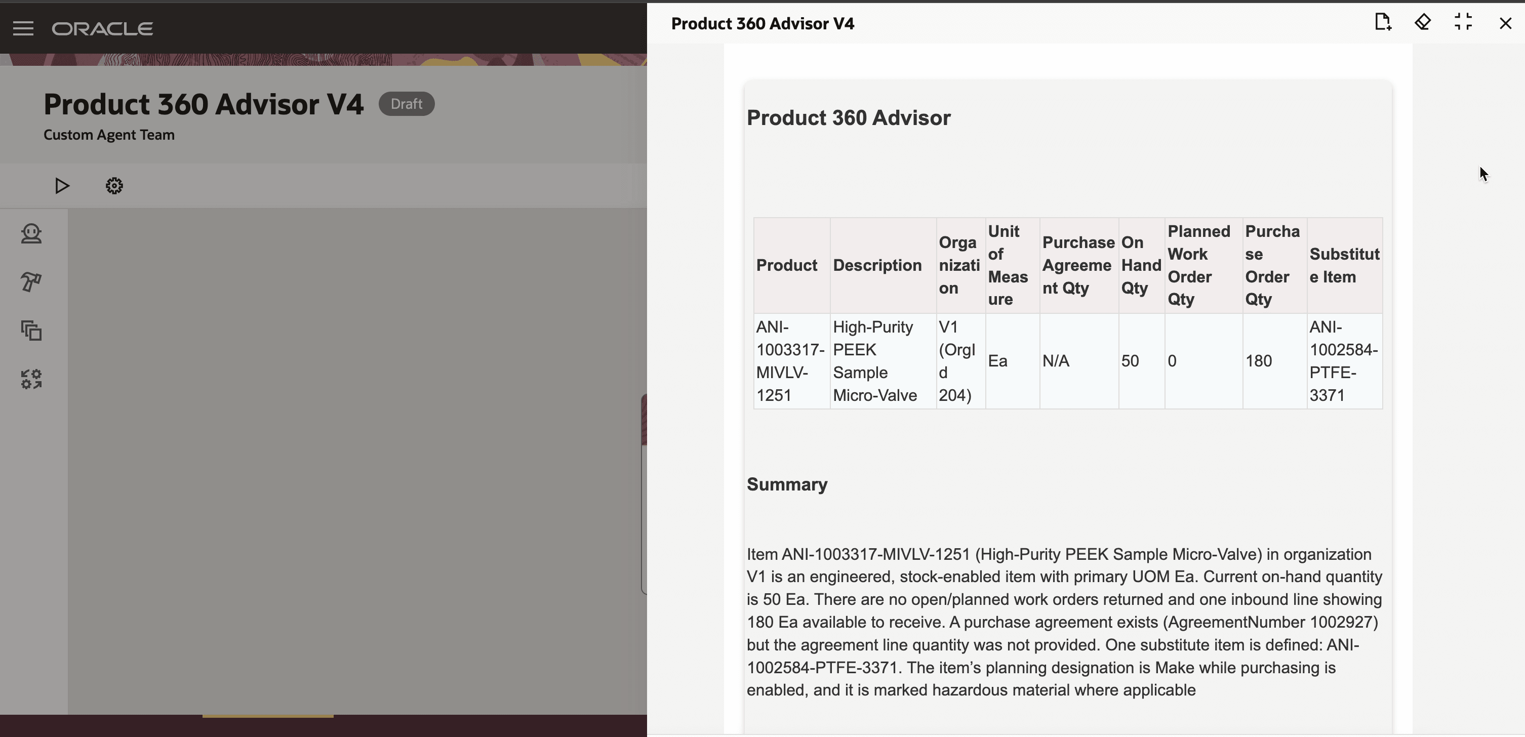 Product 360 Advisor Agent