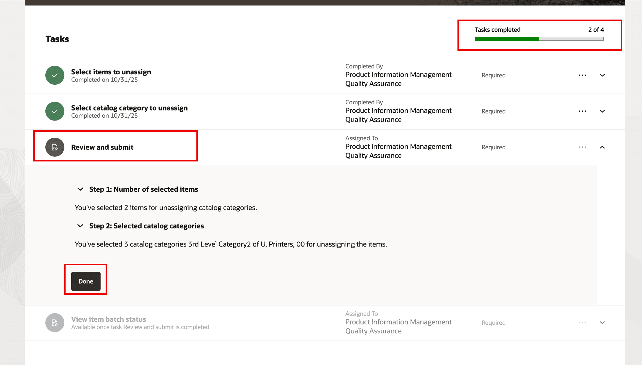 Task: Review and Submit Task