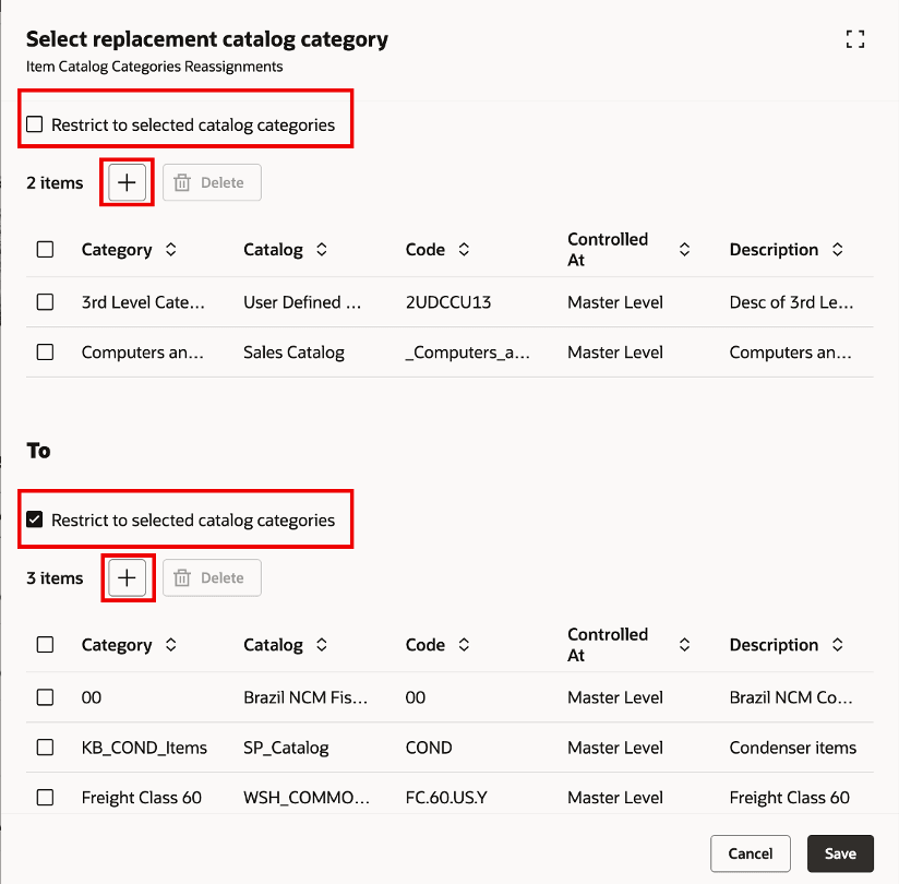 Task: Select Replacement Catalog Category