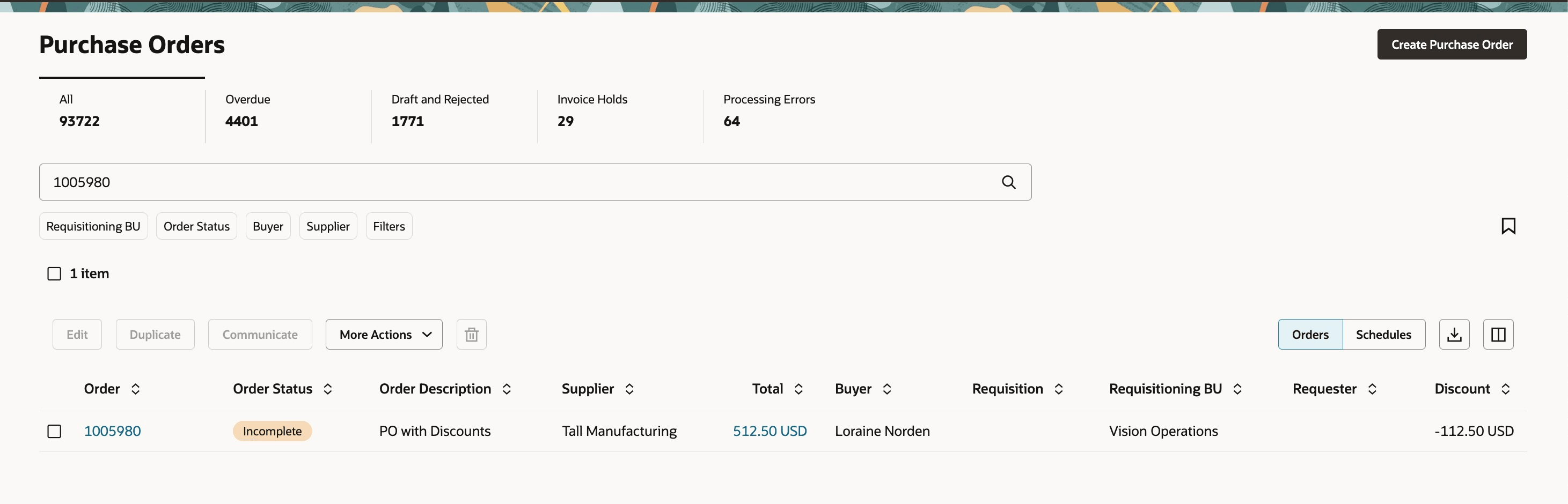 Discount in Workbench