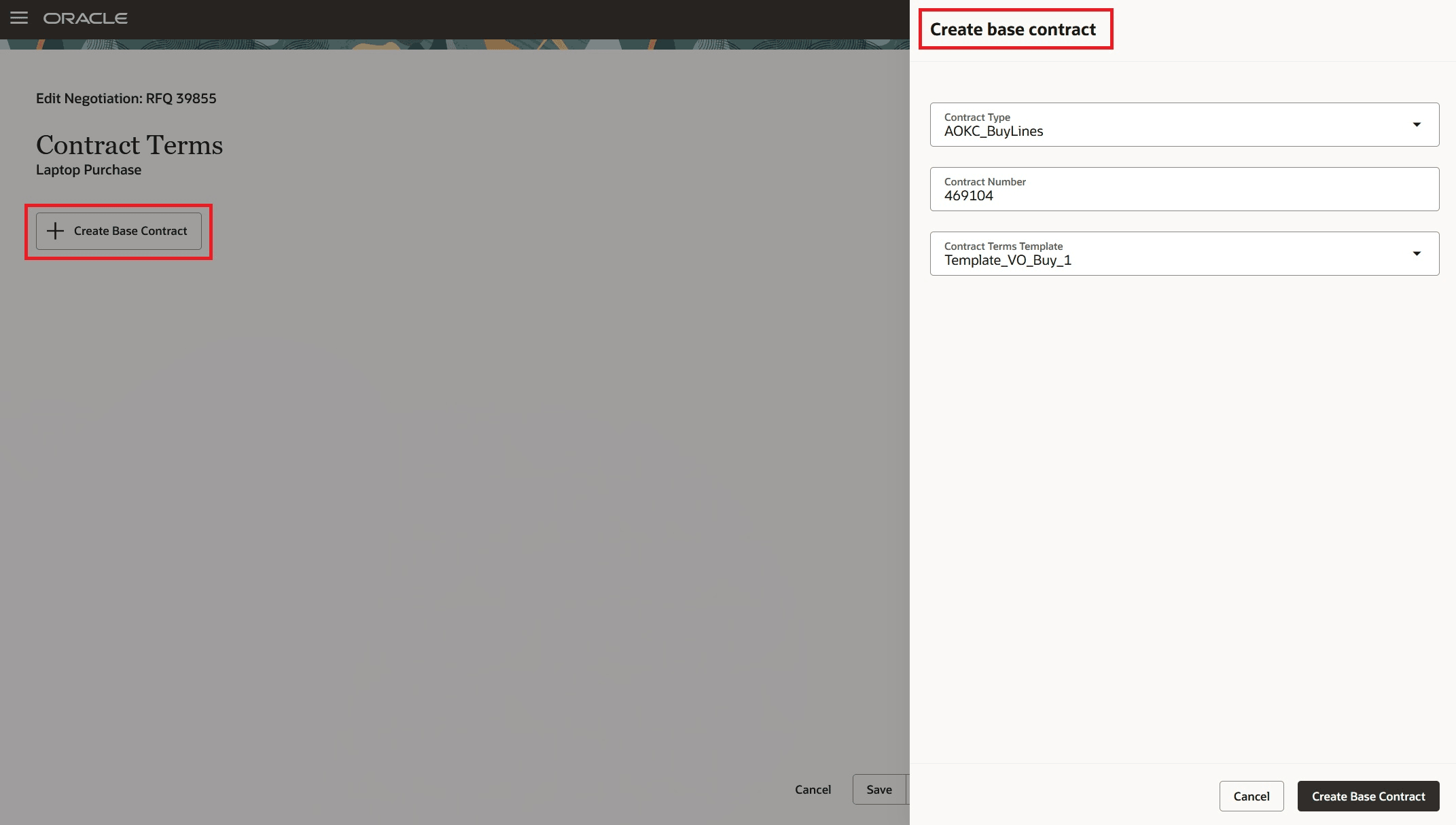 Fig: Create Base Contract