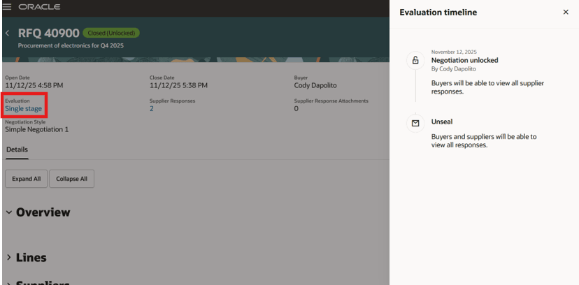 Lifecycle actions for single stage sealed negotiation