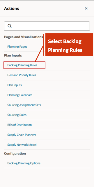 Backlog Planning Rules Action