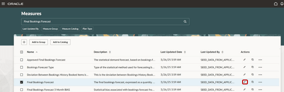 Edit Icon on Measures Page