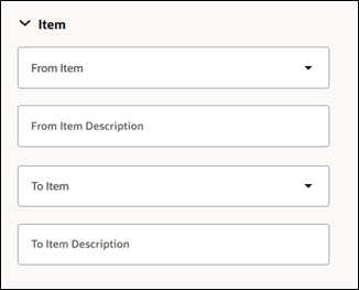 View Item Relationships by From Item and To Item Ranges