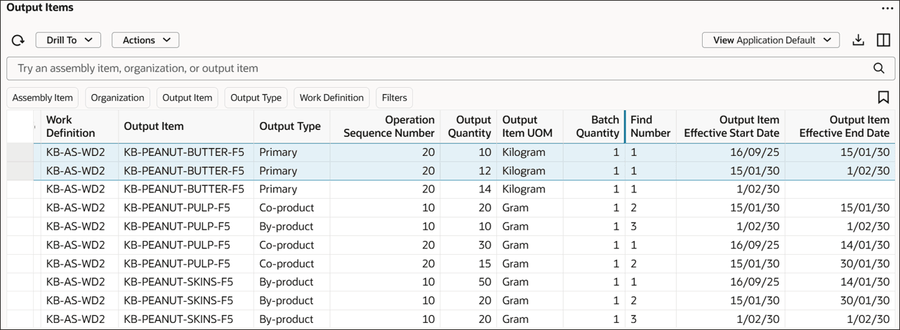 Output Items with the Same Item in the Same Operation