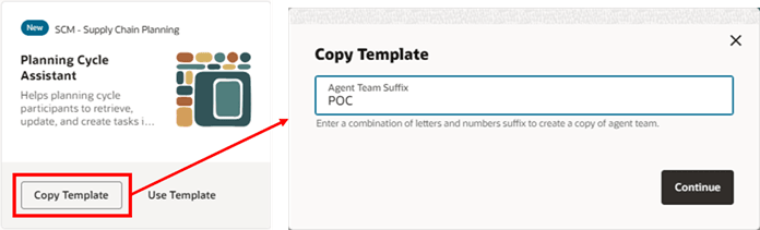 Copy Planning Cycle Assistant Template in AI Agent Studio