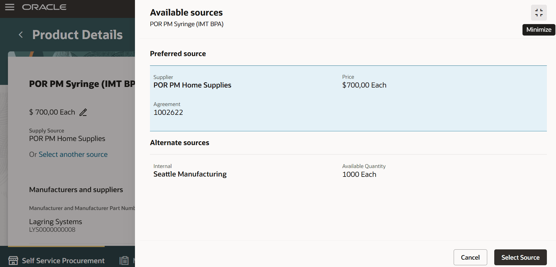Select Source Drawer Maximized by Default