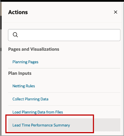 Selecting Summary from Plan Inputs
