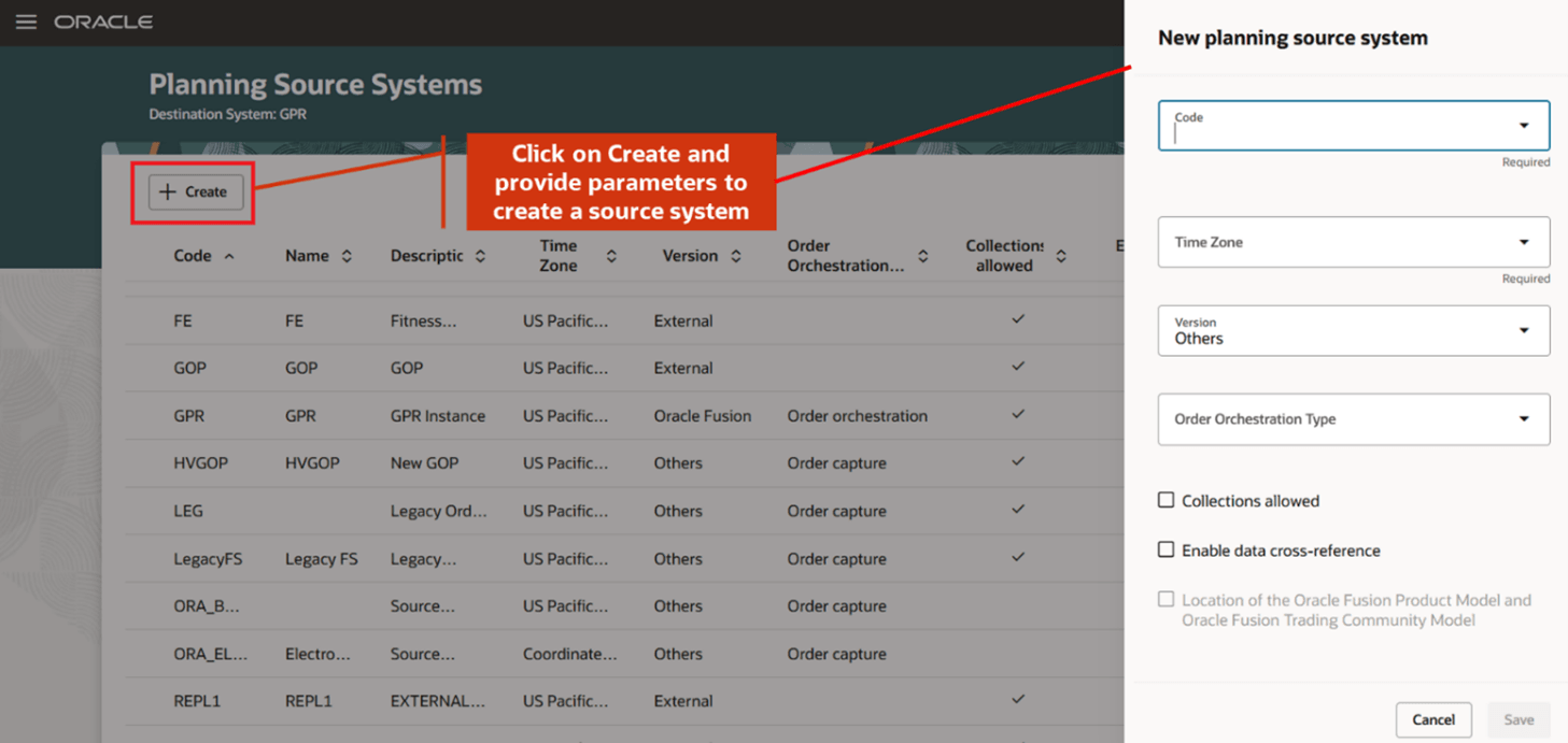 Create Source System