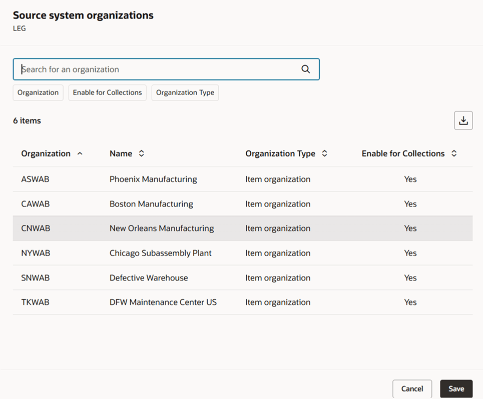 Enable for Collections Option 