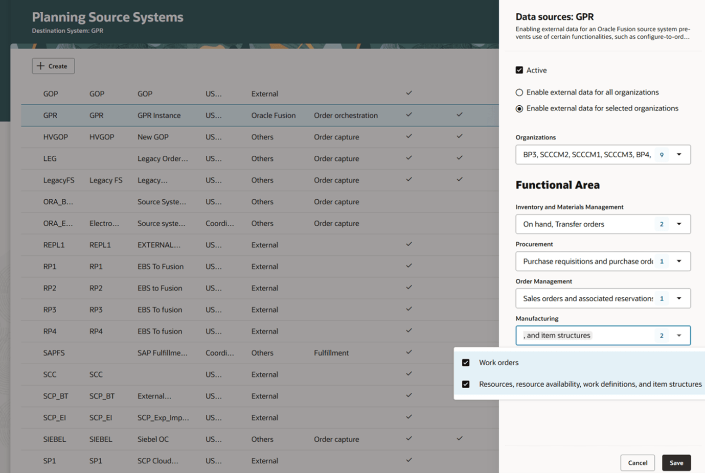 Select Functional Areas.